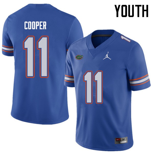 Jordan Brand Youth #11 Riley Cooper Florida Gators College Football Jerseys Royal
